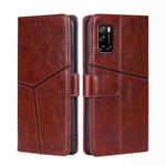 For Rakuten Big S Geometric Stitching Flip Leather Phone Case(Dark Brown)