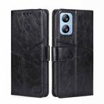 For Blackview A52 Geometric Stitching Flip Leather Phone Case(Black)