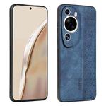 For Huawei P60 Art AZNS 3D Embossed Skin Feel Phone Case(Sapphire Blue)