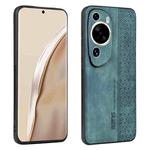 For Huawei P60 Art AZNS 3D Embossed Skin Feel Phone Case(Dark Green)