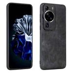 For Huawei P60 / P60 Pro AZNS 3D Embossed Skin Feel Phone Case(Black)