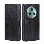 For Honor Magic5 Pro Geometric Stitching Flip Leather Phone Case(Black)