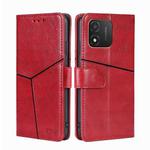For Honor X5 4G Geometric Stitching Flip Leather Phone Case(Red)