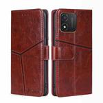 For Honor X5 4G Geometric Stitching Flip Leather Phone Case(Dark Brown)