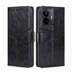 For Realme GT Neo 5 / GT3 / GT Neo 5 240W Geometric Stitching Flip Leather Phone Case(Black)