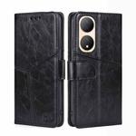 For vivo Y100 5G Geometric Stitching Flip Leather Phone Case(Black)