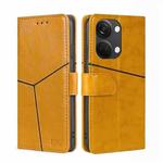 For OnePlus Ace 2V 5G Geometric Stitching Flip Leather Phone Case(Yellow)