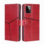 For Motorola Moto G Power 2023 Geometric Stitching Flip Leather Phone Case(Red)