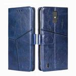 For ZTE Blade A32 Geometric Stitching Flip Leather Phone Case(Blue)