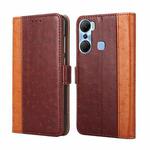 For Infinix Hot 12 Pro Ostrich Texture Flip Leather Phone Case(Brown)