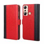 For Infinix Hot 20i Ostrich Texture Flip Leather Phone Case(Red)