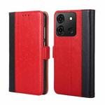 For Infinix Smart 7 Ostrich Texture Flip Leather Phone Case(Red)