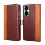For Tecno Camon 19 / 19 Pro Ostrich Texture Flip Leather Phone Case(Brown)