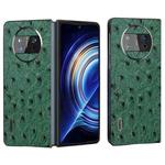 For Huawei Mate X3 Genuine Leather Ostrich Texture Phone Case(Green)