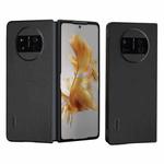 For Huawei Mate X3 Genuine Leather Xiaoya Series Phone Case(Black)