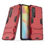 For Xiaomi Mi Note 10 Lite PC + TPU Anti-fall Protective Case with Invisible Holder(Red)