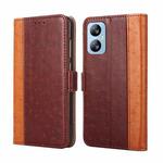For Blackview A52 Ostrich Texture Flip Leather Phone Case(Brown)