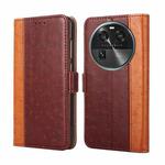 For OPPO Find X6 5G Ostrich Texture Flip Leather Phone Case(Brown)