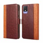 For TCL 403 Ostrich Texture Flip Leather Phone Case(Brown)