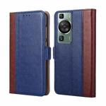 For Huawei P60 / P60 Pro Ostrich Texture Flip Leather Phone Case(Blue)