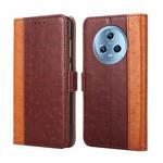 For Honor Magic5 Ostrich Texture Flip Leather Phone Case(Brown)