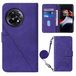 For OnePlus Ace 2 5G / 11R 5G Crossbody 3D Embossed Flip Leather Phone Case(Purple)