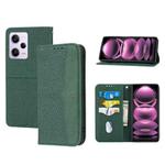For Redmi Note 12 Pro+ Global Woven Texture Stitching Magnetic Leather Phone Case(Green)