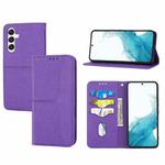 For Samsung Galaxy A14 5G Woven Texture Stitching Magnetic Leather Phone Case(Purple)