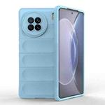 For vivo X90 5G Magic Shield TPU + Flannel Phone Case(Light Blue)