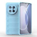 For vivo X90 Pro 5G Magic Shield TPU + Flannel Phone Case(Light Blue)