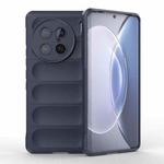 For vivo X90 Pro 5G Magic Shield TPU + Flannel Phone Case(Dark Blue)