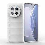 For vivo X90 Pro 5G Magic Shield TPU + Flannel Phone Case(White)