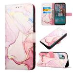 For Nokia C12 PT003 Marble Pattern Flip Leather Phone Case(LS005)