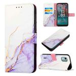For Nokia C12 PT003 Marble Pattern Flip Leather Phone Case(LS006)