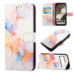 For Google Pixel 8 PT003 Marble Pattern Flip Leather Phone Case(LS004)