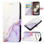 For Google Pixel 8 PT003 Marble Pattern Flip Leather Phone Case(LS006)