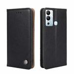 For Infinix Hot 12i Non-Magnetic Retro Texture Leather Phone Case(Black)
