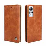 For Infinix Note 11 Non-Magnetic Retro Texture Leather Phone Case(Brown)
