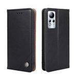 For Infinix Note 11 Non-Magnetic Retro Texture Leather Phone Case(Black)