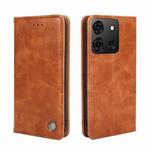 For Infinix Smart 7 Non-Magnetic Retro Texture Leather Phone Case(Brown)