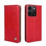 For Infinix Smart 7 Non-Magnetic Retro Texture Leather Phone Case(Red)