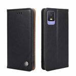 For TCL 403 Non-Magnetic Retro Texture Leather Phone Case(Black)