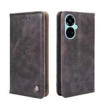 For Tecno Camon 19 / 19 Pro Non-Magnetic Retro Texture Leather Phone Case(Grey)