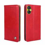 For Tecno Spark 9 Pro Non-Magnetic Retro Texture Leather Phone Case(Red)