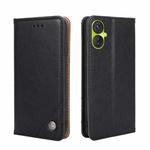 For Tecno Spark 9 Pro Non-Magnetic Retro Texture Leather Phone Case(Black)
