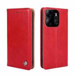For Tecno Spark Go 2023 Non-Magnetic Retro Texture Leather Phone Case(Red)