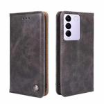 For vivo S16e Non-Magnetic Retro Texture Leather Phone Case(Grey)