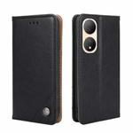 For vivo Y100 5G Non-Magnetic Retro Texture Leather Phone Case(Black)