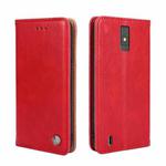 For ZTE Blade A32 Non-Magnetic Retro Texture Leather Phone Case(Red)