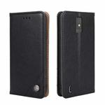 For ZTE Blade A32 Non-Magnetic Retro Texture Leather Phone Case(Black)